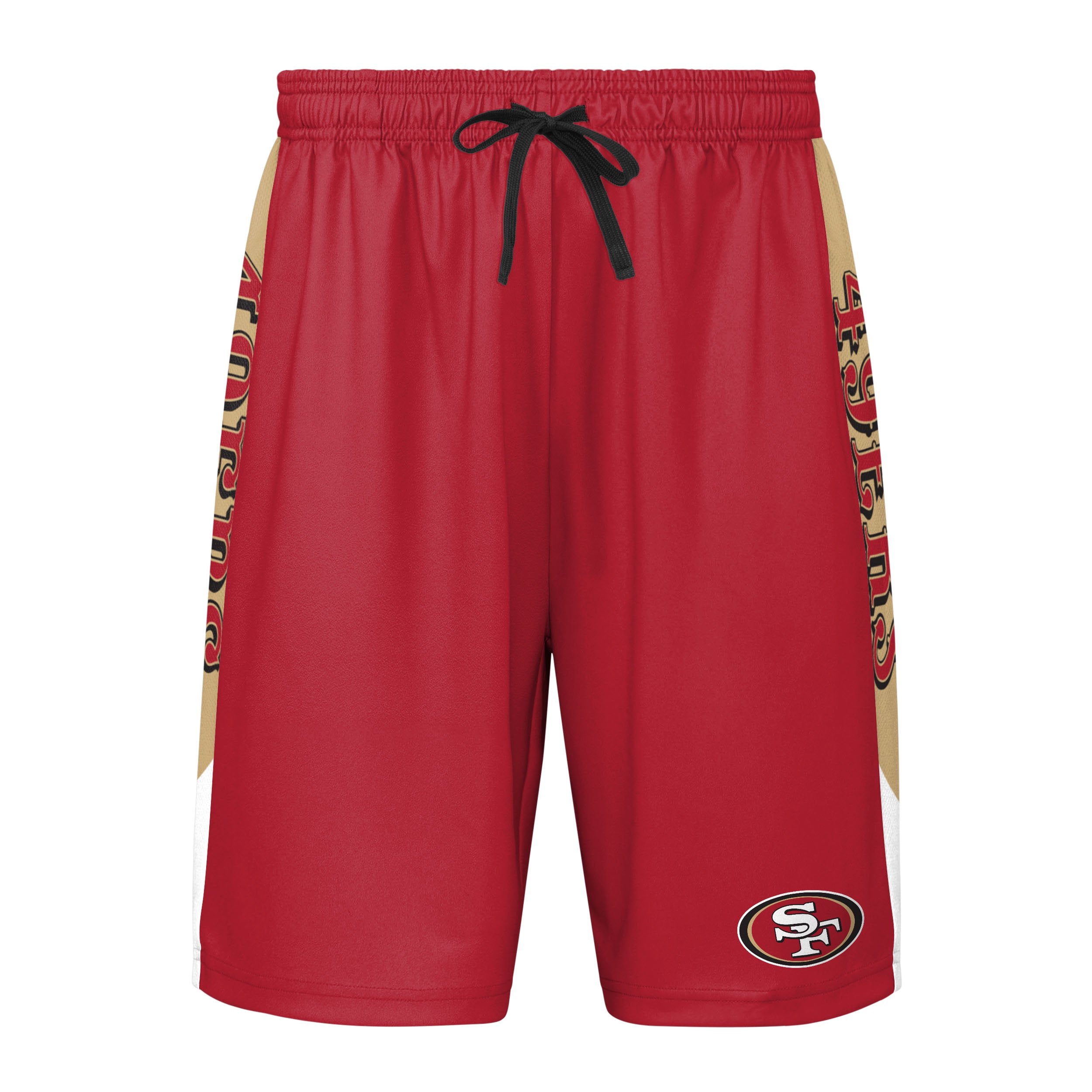 FOCO San Francisco 49ers NFL Mens Side Stripe Training Shorts