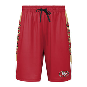San Francisco 49ers NFL Mens Side Stripe Training Shorts