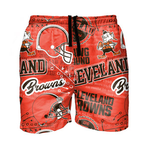 Cleveland Browns NFL Mens Logo Rush Swimming Trunks