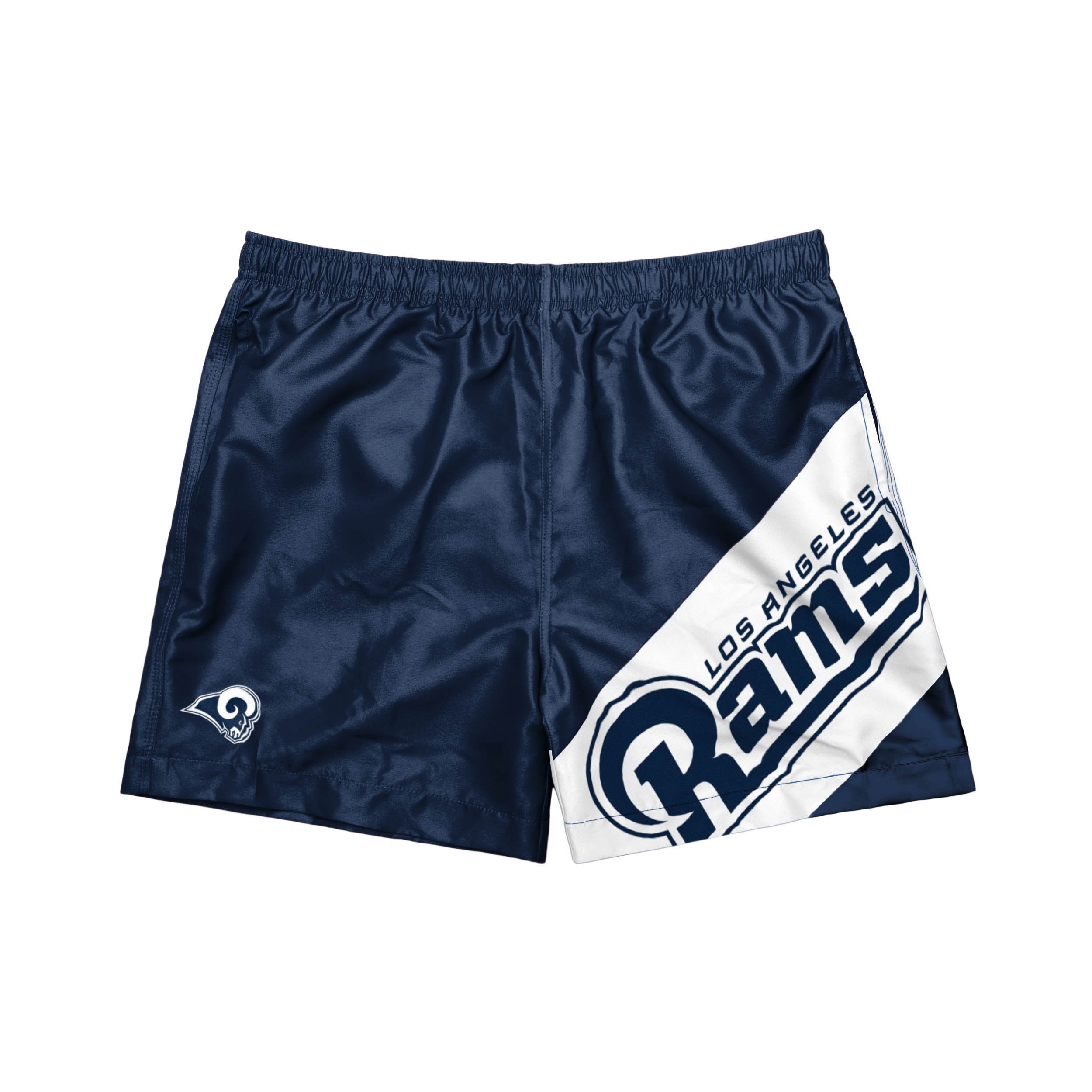 FOCO Los Angeles Rams NFL Mens Big Logo 5.5' Swimming Trunks