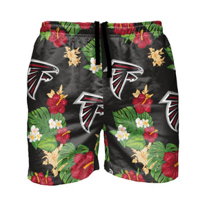 Atlanta Falcons NFL Mens Floral Slim Fit 5.5" Swimming Suit Trunks