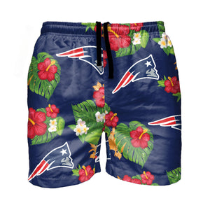New England Patriots NFL Mens Floral Slim Fit 5.5" Swimming Suit Trunks