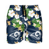 Los Angeles Rams NFL Mens Original Floral Slim Fit 5.5" Swimming Suit Trunks