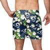 Los Angeles Rams NFL Mens Original Floral Slim Fit 5.5" Swimming Suit Trunks