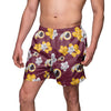 Washington Commanders NFL Mens Hibiscus Slim Fit 5.5" Swimming Trunks