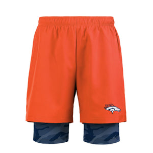 Denver Broncos NFL Mens Team Color Camo Liner Shorts