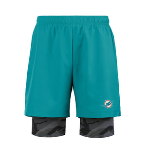 Miami Dolphins NFL Mens Team Color Camo Liner Shorts