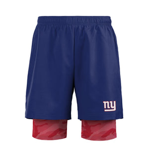 New York Giants NFL Mens Team Color Camo Liner Shorts