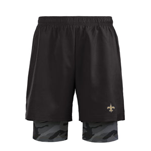 New Orleans Saints NFL Mens Team Color Camo Liner Shorts