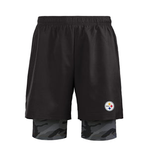 Pittsburgh Steelers NFL Mens Team Color Camo Liner Shorts