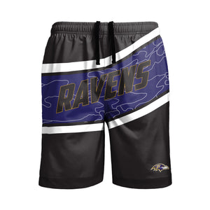 Baltimore Ravens NFL Mens Big Wordmark Swimming Trunks