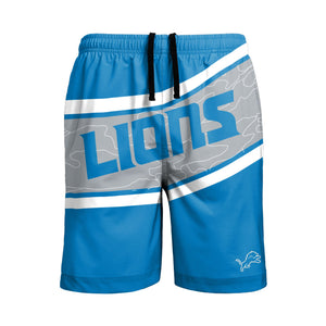 Detroit Lions NFL Mens Big Wordmark Swimming Trunks