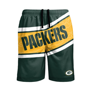 Green Bay Packers NFL Mens Big Wordmark Swimming Trunks