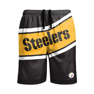 Pittsburgh Steelers NFL Mens Big Wordmark Swimming Trunks