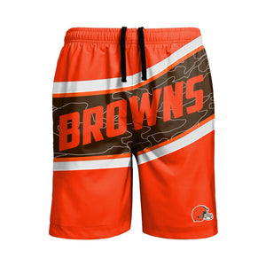 Cleveland Browns NFL Mens Big Wordmark Swimming Trunks