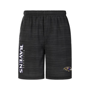 Baltimore Ravens NFL Mens Heathered Black Woven Liner Shorts