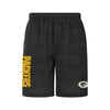 Green Bay Packers NFL Mens Heathered Black Woven Liner Shorts