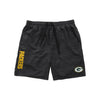 Green Bay Packers NFL Mens Heathered Black Woven Liner Shorts