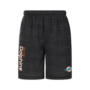 Miami Dolphins NFL Mens Heathered Black Woven Liner Shorts