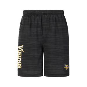 Minnesota Vikings NFL Mens Heathered Black Woven Liner Shorts