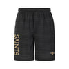 New Orleans Saints NFL Mens Heathered Black Woven Liner Shorts