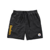 Pittsburgh Steelers NFL Mens Heathered Black Woven Liner Shorts