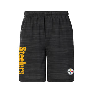 Pittsburgh Steelers NFL Mens Heathered Black Woven Liner Shorts