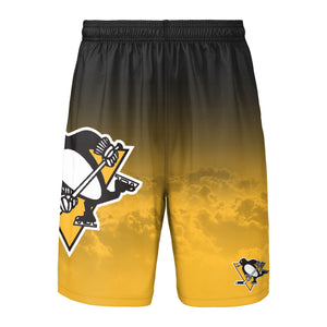 Pittsburgh Penguins NHL Mens Gradient Big Logo Training Shorts