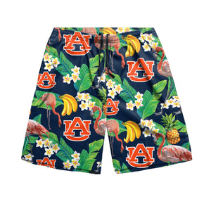 Auburn Tigers NCAA Mens Floral Shorts