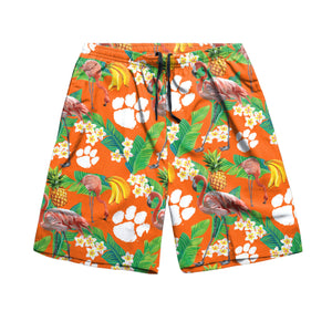 Clemson Tigers NCAA Mens Floral Shorts