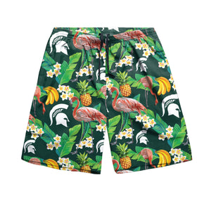 Michigan State Spartans NCAA Mens Floral Shorts