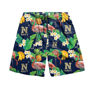 Navy Midshipmen NCAA Mens Floral Shorts