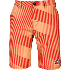 San Francisco 49ers NFL 2017 Mens Diagonal Stripe Walking Shorts