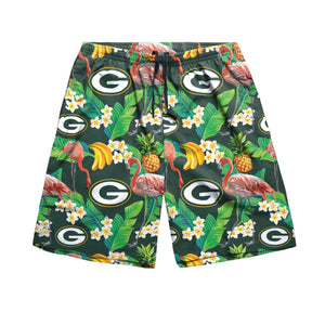 Green Bay Packers NFL Mens Floral Shorts