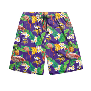 Minnesota Vikings NFL Mens Floral Shorts