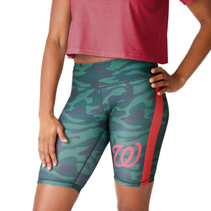 Washington Nationals MLB Womens Camo Bike Shorts