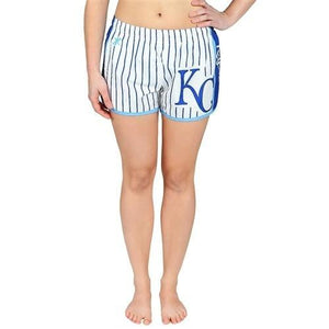 KLEW Kansas City Royals 2016 MLB Womens Pinstripe Polyester Shorts