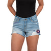 Houston Astros MLB Womens Team Logo Denim Shorts