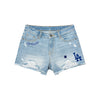 Los Angeles Dodgers MLB Womens Team Logo Denim Shorts