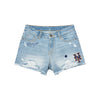 New York Mets MLB Womens Team Logo Denim Shorts