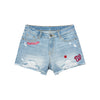 Washington Nationals MLB Womens Team Logo Denim Shorts