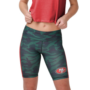 San Francisco 49ers NFL Womens Camo Bike Shorts