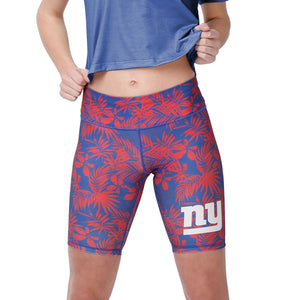 New York Giants NFL Womens Floral Bike Shorts