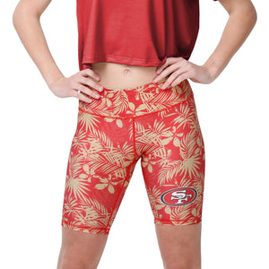 San Francisco 49ers NFL Womens Floral Bike Shorts