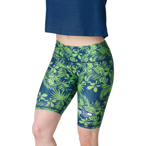 Seattle Seahawks NFL Womens Floral Bike Shorts
