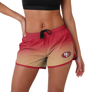 San Francisco 49ers NFL Womens Gradient Running Shorts