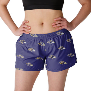 Baltimore Ravens NFL Womens Mini Print Running Shorts