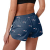 New England Patriots NFL Womens Mini Print Running Shorts