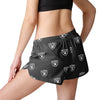 Las Vegas Raiders NFL Womens Mini Print Running Shorts