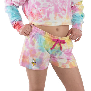 Minnesota Vikings NFL Womens Pastel Tie-Dye Blast Lounge Shorts